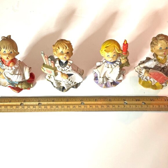 Vintage 1987 Fontanini Roman Simonetti Italy Choir Altar Boys Christmas Set of 4 - Picture 9 of 11